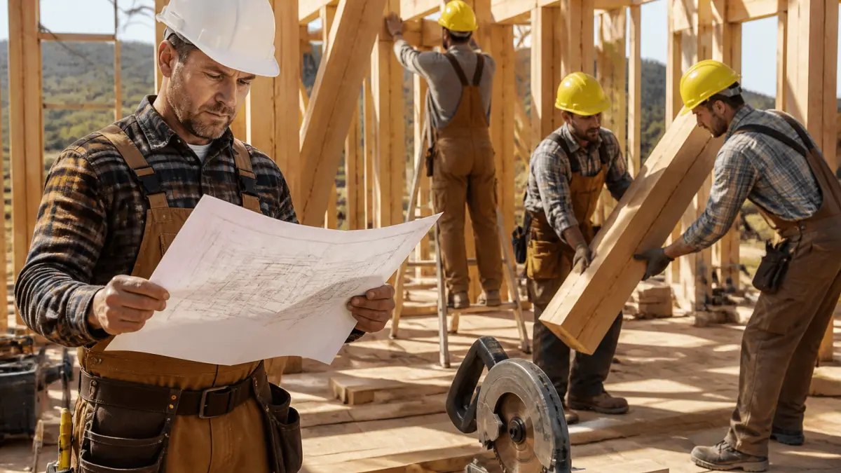 Les experts du bois intervenant avant l’installation de la toiture de la maison