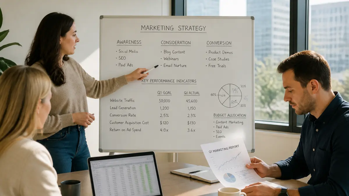 Plan marketing : structure, objectifs et indicateurs à suivre