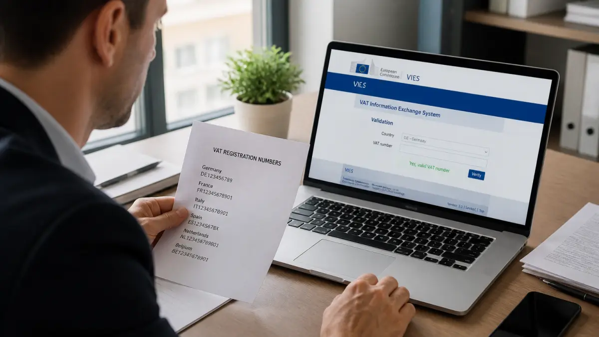 Comment vérifier un numéro de TVA sur VIES étape par étape