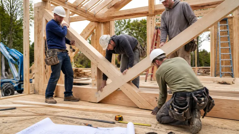 Les experts du bois intervenant avant l’installation de la toiture de la maison
